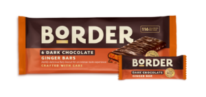 18x144g Border Dark Choc Ginger Bars