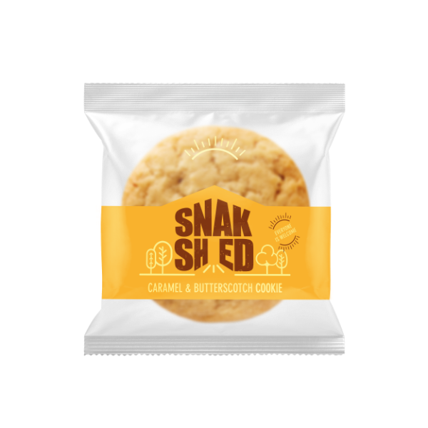 12x80g Snak Shed Caramel & Butterscotch Cookie