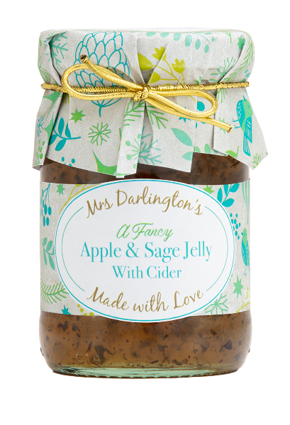 6x212g Mrs Darlingtons Apple & Sage Jelly w/Cider (Gold Tie) NEW