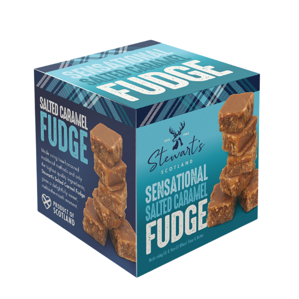 12x125g Stewart's Signature Salted Caramel Fudge Box