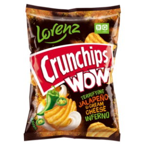 12x80g Lorenz Crunchips Jalapeno and Cream Cheese