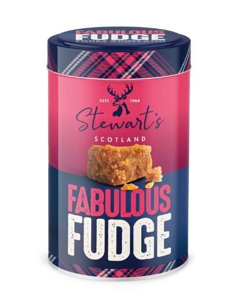 6x125g Stewart's Fudge Tin Tube