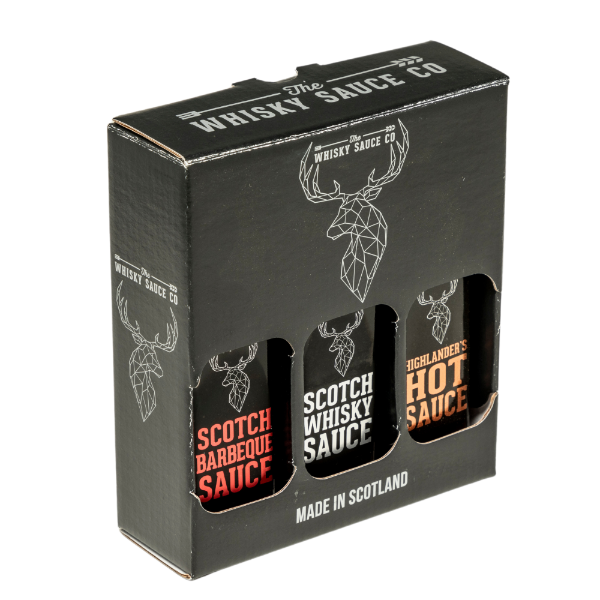8X 100ml x 3 Whisky Sauce Gift Set Savoury Mix - BBQ, Original, Highlander 