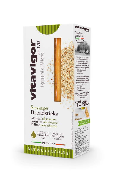 12x125g Vitavigor Grissini Sesame Breadsticks