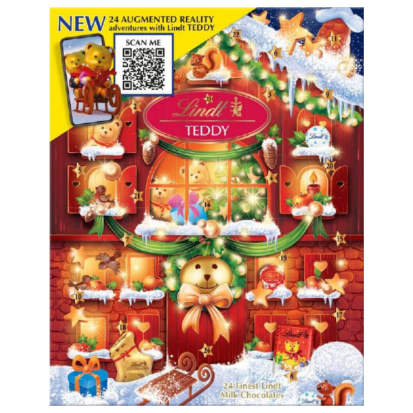 4X 250g Lindt Teddy Advent 