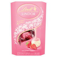 8x200g Lindt Lindor Strawberry & Cream Cornet 
