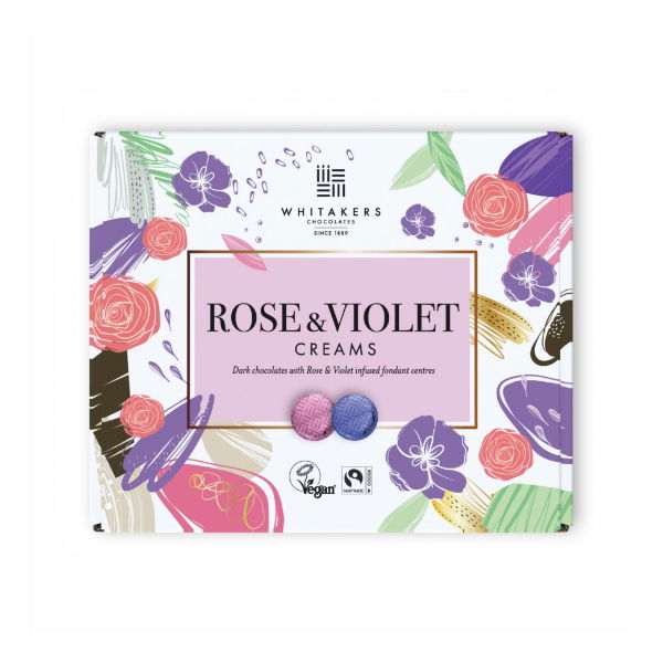 8X 200g Whitakers Rose & Violet Creams