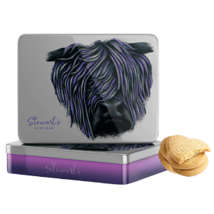 6x400g Stewart's Signature Art Collection Angus Highland Cow Tin