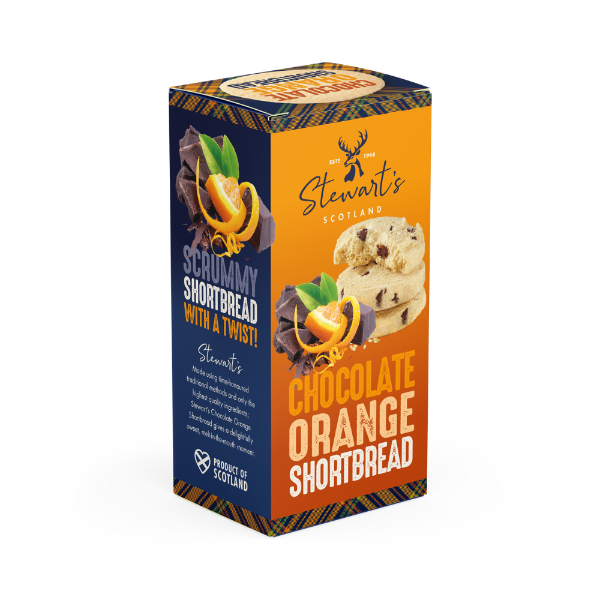 8x150g Stewarts Signature Chocolate Orange Shortbread 