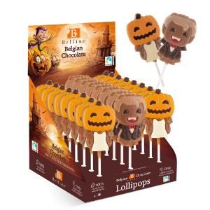 24X 25g Belfine Lollipop Pumpkin Penny & Vampire Viggo