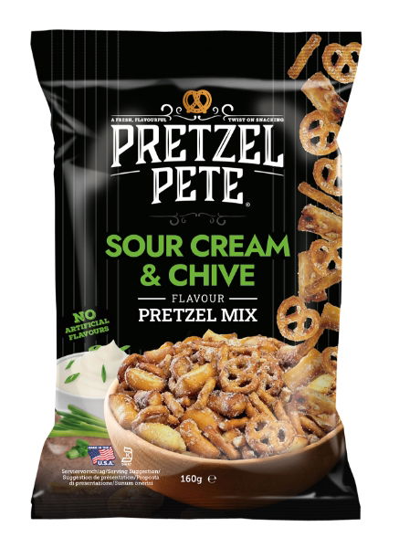 8x160g Pretzel Pete Sour Cream & Chive Pizza Mix