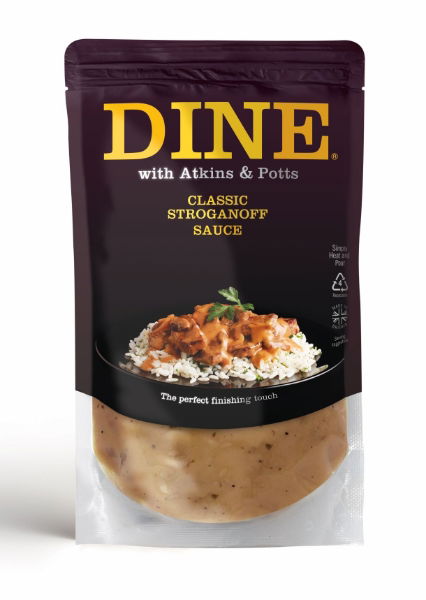 6x350g Atkins & Potts Stroganoff Sauce