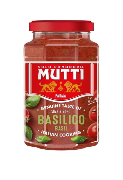 6x400g Mutti Tomato Pasta Sauce - Basil