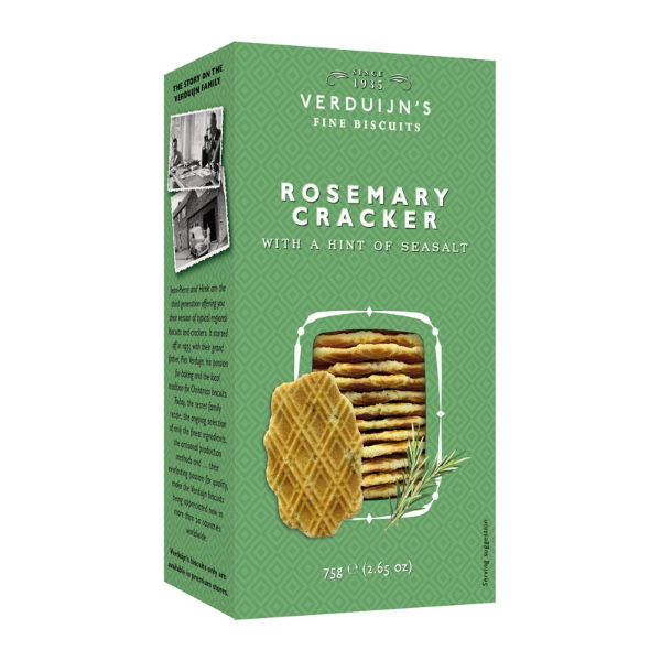 12x75g Verduijn's Rosemary Sea Salt Crackers