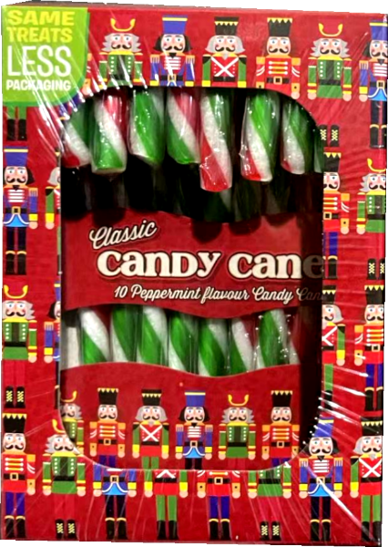 24X 100g Rose Nutcracker Candy Canes 10pk