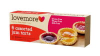 6x190g Lovemore Gluten Free Assorted Jam Tarts (apricot, rasp, blackcurrant)