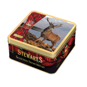 6x125g Stewart's Tartan - Highland Stag Shortbread Tin