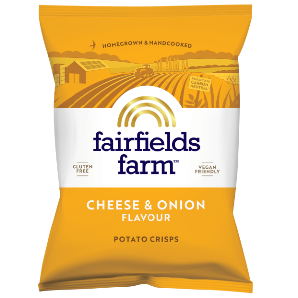 10x150g Fairfields Cheese and Onion Crisps