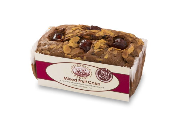 6x400g Riverbank Bakery Mixed Fruit Cake - Egg & Dairy Free