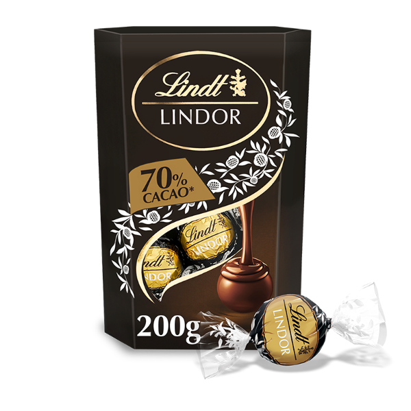 8x200g Lindt Lindor 60% Cornet 