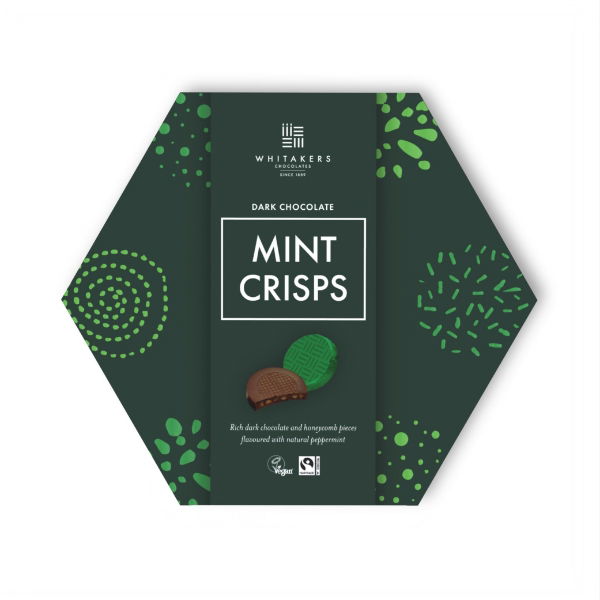 8X 165g Whitakers Dark Mint Honeycomb Crisps