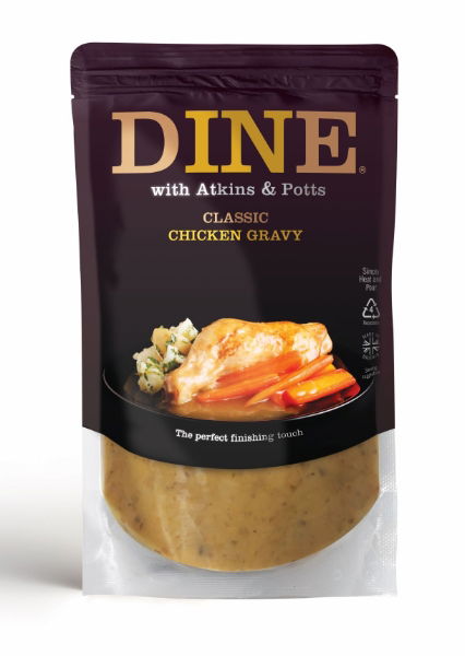 6x350g Atkins & Potts British Chicken Gravy