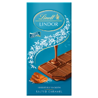 18x100g Lindt Lindor Salted Caramel BAR 