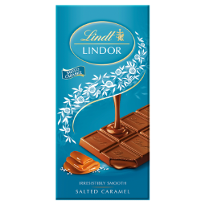 18x100g Lindt Lindor Salted Caramel BAR 