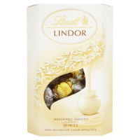 8x200g Lindt Lindor White Cornet 