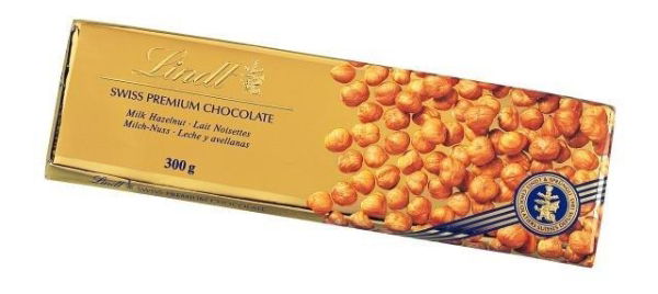 10x300g Lindt Gold Milk Hazelnut BAR 