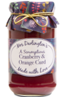 6x320g Mrs Darlingtons Cranberry & Orange Curd (Gold Tie)