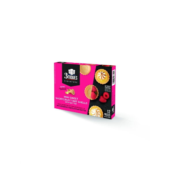 16X 12pk 3 Toques Mini Tartlets Sweet Butter
