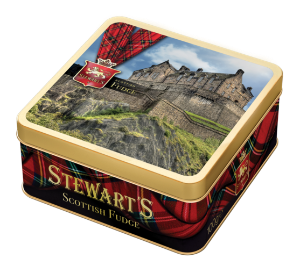 6x100g Stewart's Tartan - Edinburgh Castle Fudge Tin