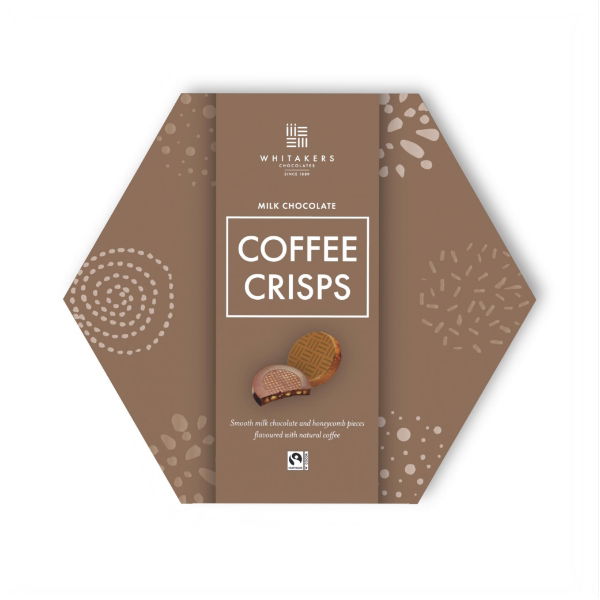 8X 165g Whitakers Milk Coffee Honeycomb Crisps
