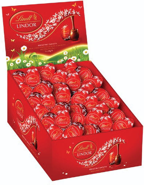 48x28g Lindor Egg Display Tray Milk 