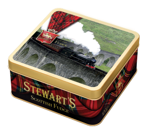 6x100g Stewart's Tartan - Glenfinnan Viaduct Fudge Tin
