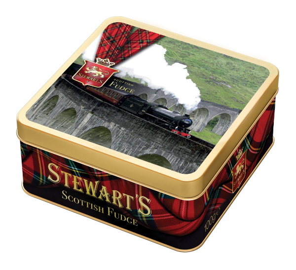 6x100g Stewart's Tartan - Glenfinnan Viaduct Fudge Tin