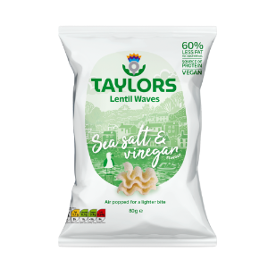 8x80g Taylors Lentil Waves Salt & Vinegar