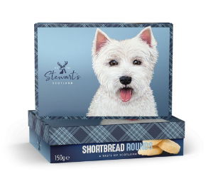 6x150g Stewarts Wallace the Westie Shortbread Gift Box 